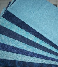 8 Blues Fat Quarters Bundle Tonal one on tone Fabric Precut