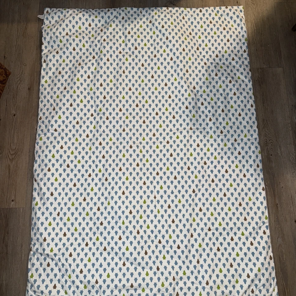 Edredom infantil Dwell Studio bebê menino cobertor de algodão espaço exterior foguete navio - Imagem 3 de 4