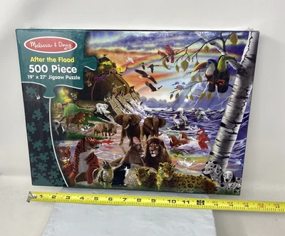 New Sealed, Melissa & Doug New Deluxe After The Flood Cardboard Jigsaw 500 Piece - Image 1 of 4