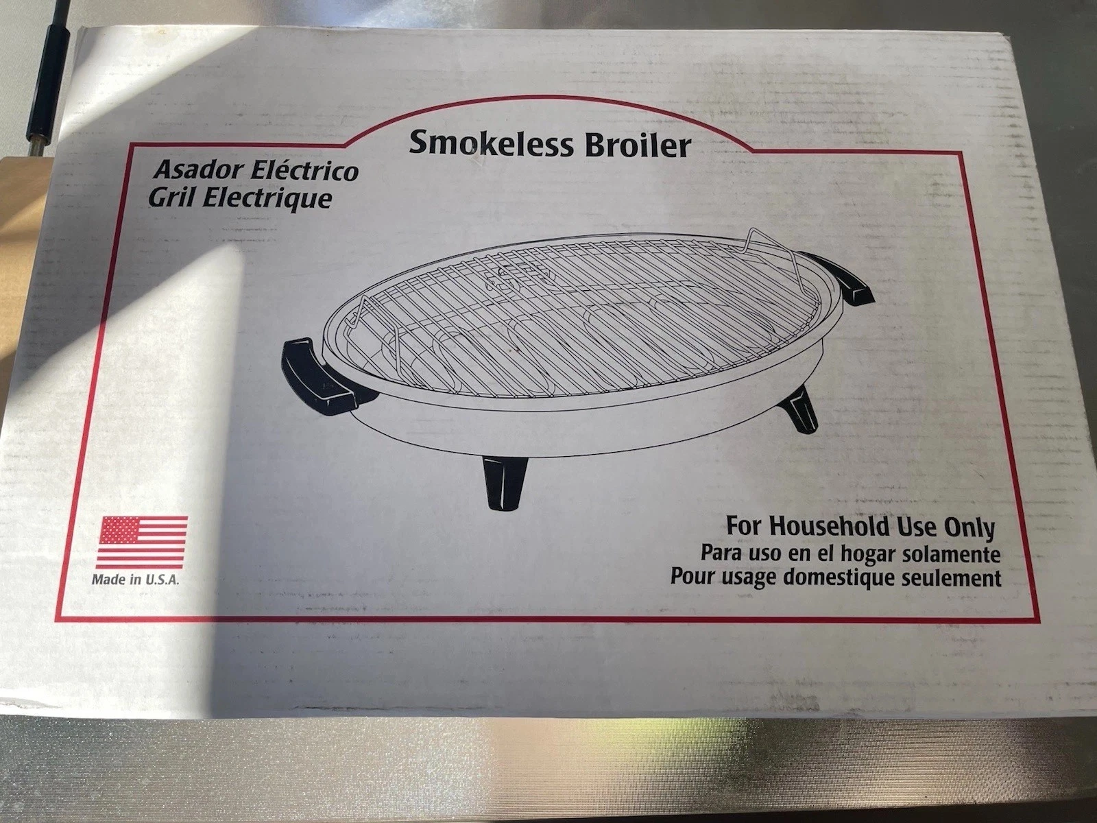 GENUINE Salad Master Indoor Smokeless Broiler/Grill Clean USA OPEN BOX