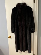 long coat mink with fox tuxedo