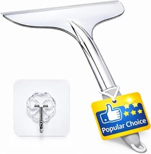 Shower Squeegee for Glass Shower Doors Bathroom Tile Mirror Streak-Silent