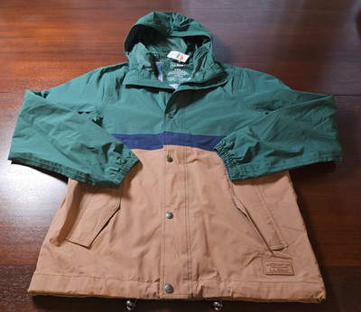 LL Bean Mountain Classic Rain Jacket Men's Size S Hooded Full Zip 2571 NWT