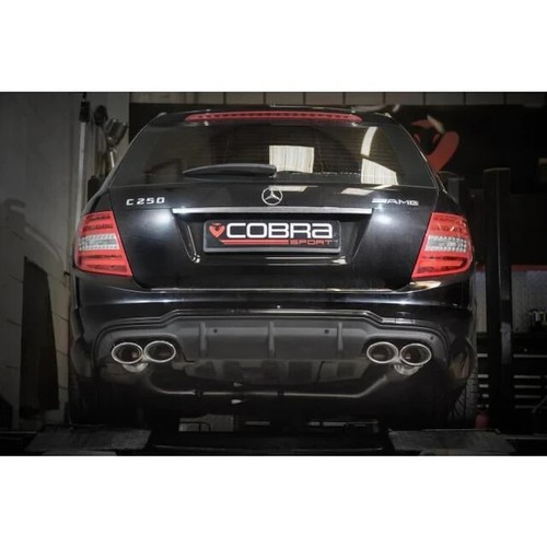 Cobra Mercedes C Class Quad Exit AMG Style Exhaust C200 C220 C250 CDI W204 ME11 - Picture 8 of 10