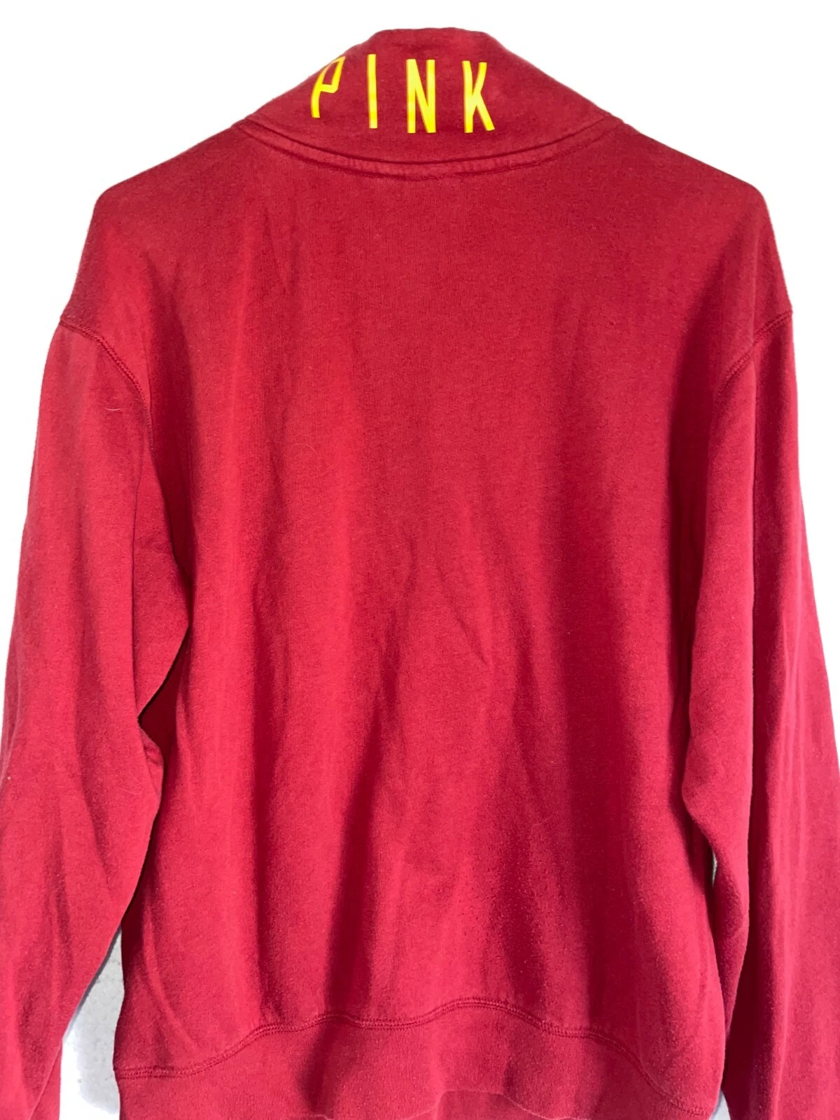 UNDERCOVER Felpa con cappuccio Victoria Secret ROSA Iowa State University mezza zip M oro