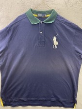 Polo Ralph Lauren Navy Blue Big Pony Polo Shirt Mens 2XB Short Sleeve