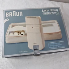 Vintage Braun Lady Elegance 3 Electric Shaver Razor Germany women's 5666 w/ box