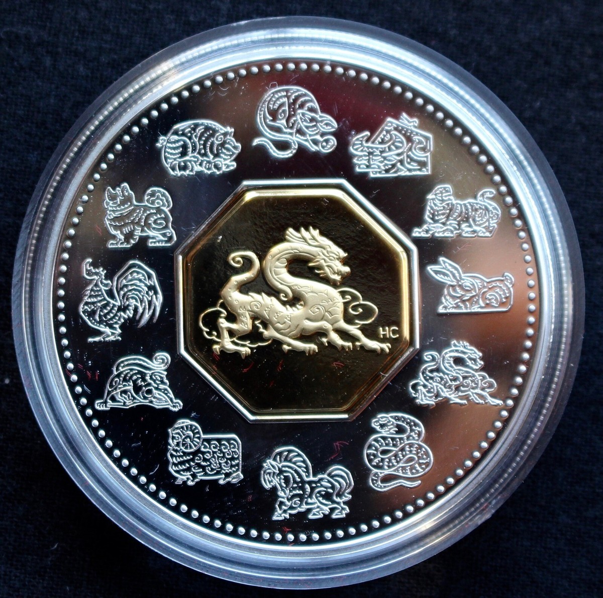 2000 CANADA $15 .925 SILVER PROOF 24Kt Gold Plated 1 Oz. YEAR OF