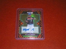 2022 Panini Prizm Draft Picks Base Auto Prizms Tiger Stripes 18/25 Elijah Green