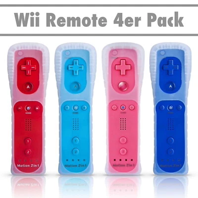 MARKENLOS 4x Remote Motion Plus Controller / Fernbedienung 4️⃣er Pack - Nintendo Wii (NEU)