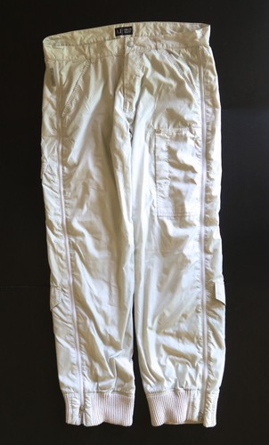 Armani Jean Ivory White Tactical Pockets Cargo Pants Air Out Zippers Size 36 - 第 1/10 張圖片