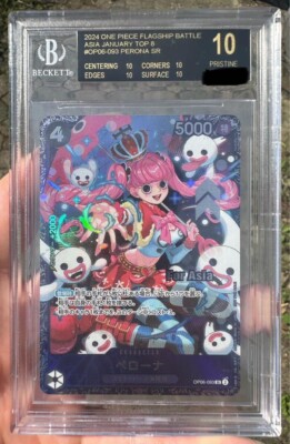 One Piece Perona Treasure Cup Top 16 Prize OP06-093 BGS 10 One Piece Perona Treasure Cup Top 16 Prize OP06-093 BGS 10