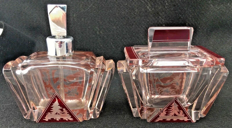 Art Deco Moser Turkey Perfume Bottles - Image 2 of 4