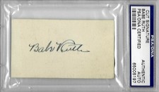 Babe Ruth - Auto Signed Card - PSA / DNA Certified - HOF Yankees HR King