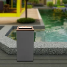 15L/3.96Gal Trash Can Commercial Trash Can Open Top Industrial Garbage Can