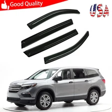 4Pcs Smoke Window Visors Vent Sun Shade Deflector Fit For Honda Pilot 2016-2022