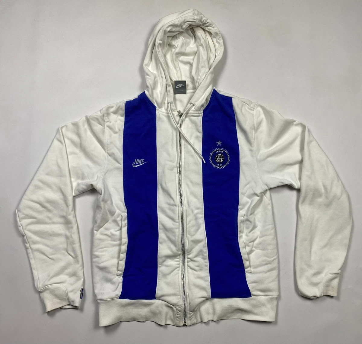 Men Vintage NIKE INTER MILAN Full Zip Hoodie Size M