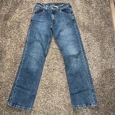 Vintage-Style Wrangler Jeans Size 14  Medium Wash Mid-Rise Straight Leg