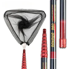 Folding Fishing Net Telescopic Landing Net 4m3.6M Carp Carbon Fiber Fly Tool Sea