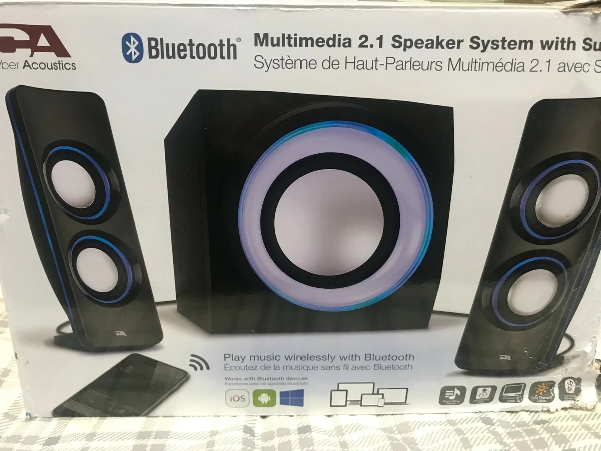 Cyber acoustics cheap 2.1 bluetooth speakers