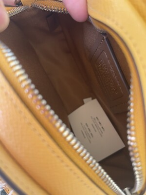 COACH ボディバッグ ブラウン/イエロー Coach Lemon Crossbody Bag shoulder CR251 NWT Limited | eBay