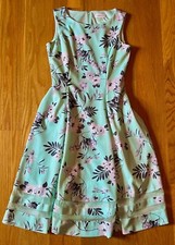 Gorgeous Calvin Klein Printed Floral Sleeveless Spring Dress 6 Petite 6P