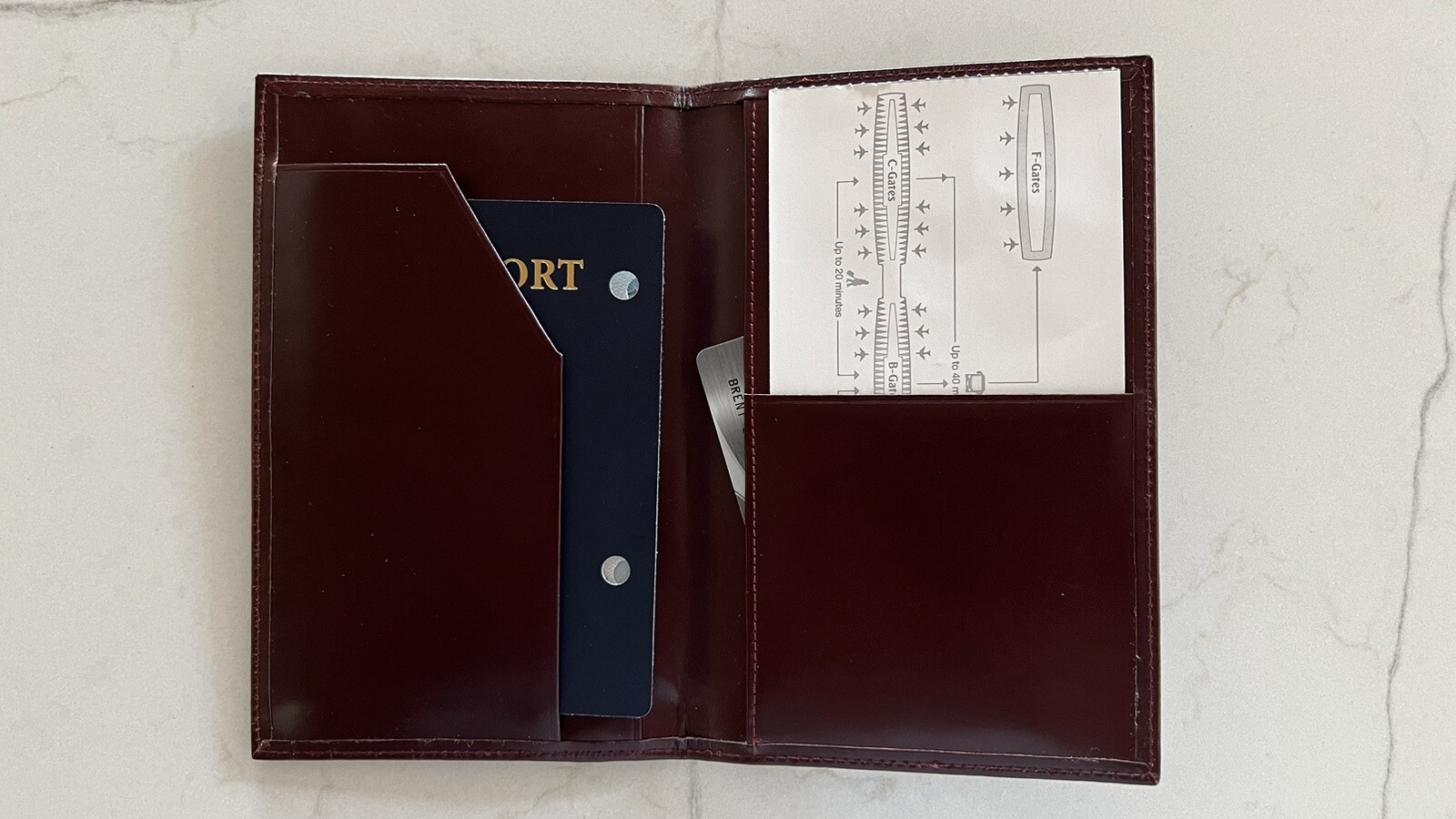 Genuine Leather RFID Blocking Passport Cover Travel Essential  -image
