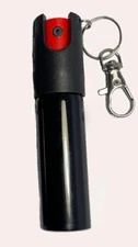 Self Defense Pepper Spray Keychain Black Body with Safety Lock