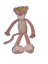 Vintage Pink Panther Plush Stuffed Animal Yellow Eyes 24" Large Collectible Toy