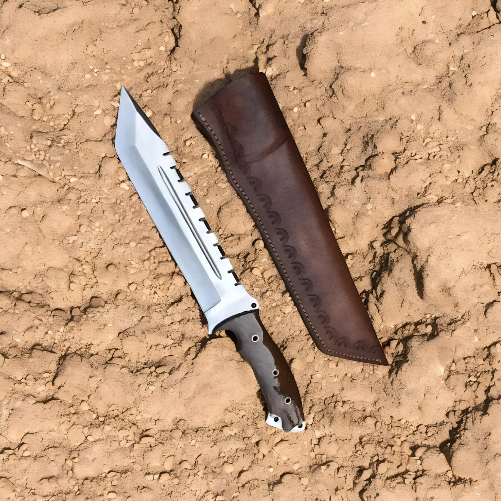 Custom Handmade Carbon Steel Blade Survival RAMBO Knife | Hunting Knife Camping