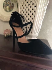 Women's Strappy Heels , by Top Moda , SZ 8 med, Black, New