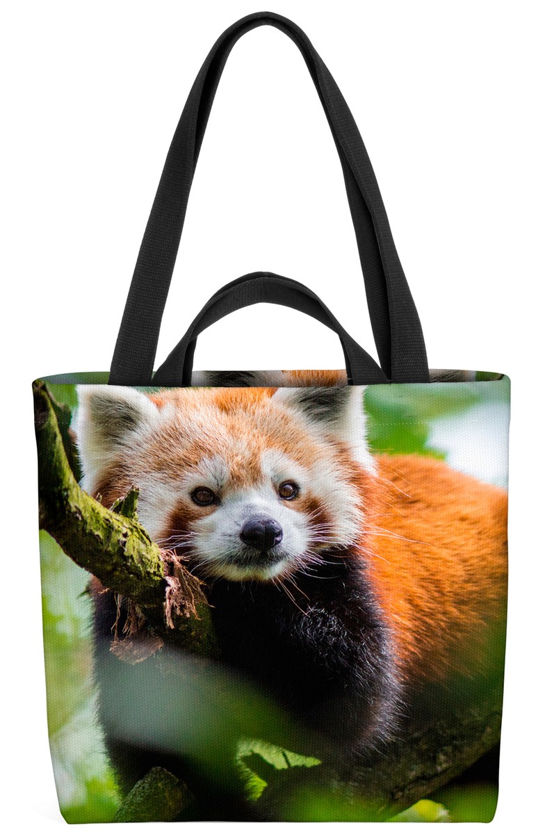 Jutebeutel Mit Panda-gesicht - Baumwolle, 38x42 Cm, Umweltfreundliche Tragetasche