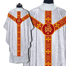Traditional Gothic Chasuble Vestment   PAX Embroidery with Stole