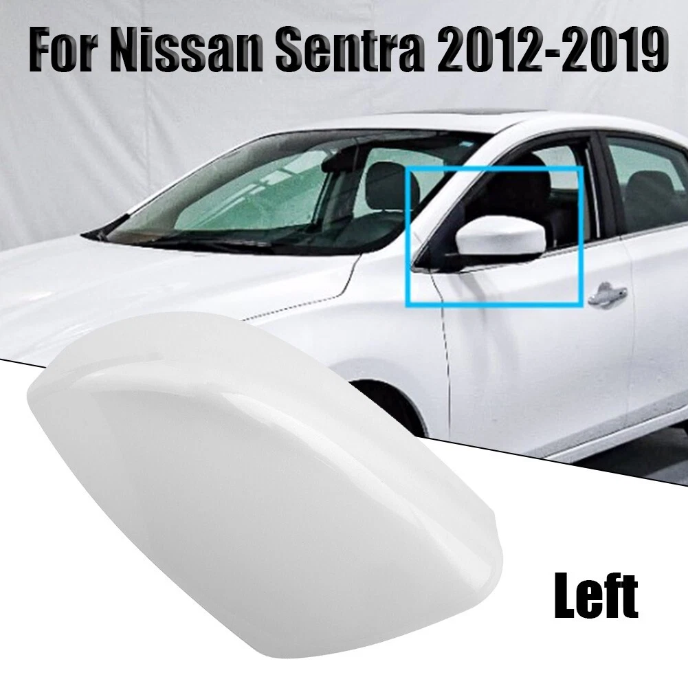White Left Side Mirror Cover Cap For Nissan Sentra 2012 2019 No