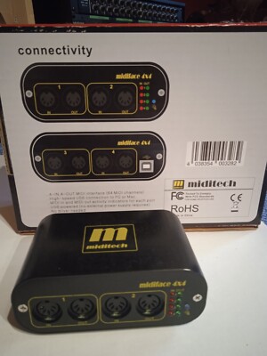 Midiface 4x4 USB-Midi-Interface 4 in, 4 out