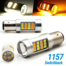 Syneticusa White Amber 1157 Led Drl Switchback Turn Signal Parking Light Bulb