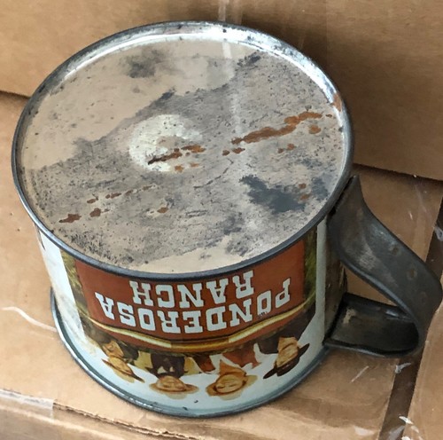 Vintage Tin Cup Ponderosa Ranch Nevada USA Bonanza Farm Decor Camp Cowboys TV - Picture 6 of 14