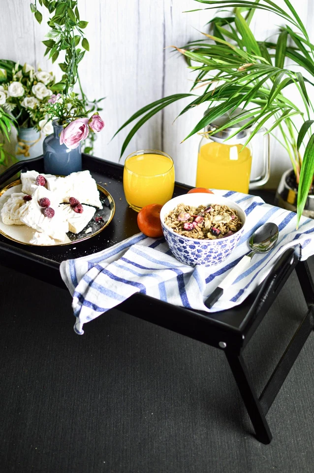 Betttablett dunkel 50x30 Serviertablett Tablett Frühstückstablett Holz Lackiert - Bild 4 von 4