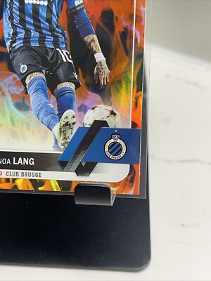 Carte De Sport Noa Lang Club Bruges UEFA 2022-23 Finest - Autographe Topps Certifié
