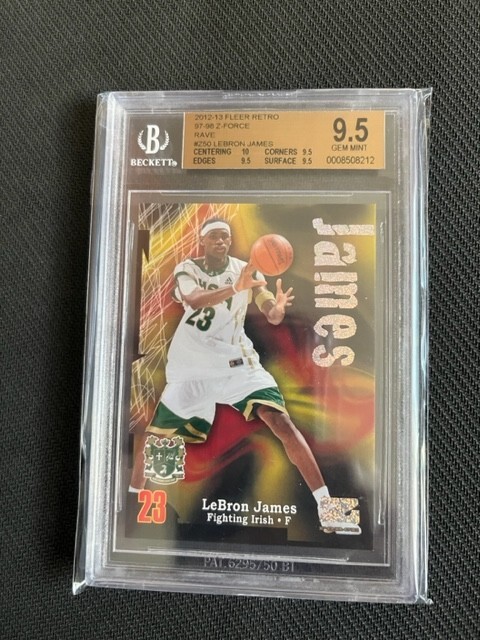 2012-13 Fleer Retro 97-98 Z-Force #Z50 LeBron James Rave /399 BGS 9.5 Gem HOT