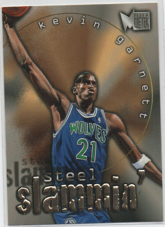 1996-97 Metal Steel Slammin' Kevin Garnett #4 MINNESOTA TIMBERWOLVES