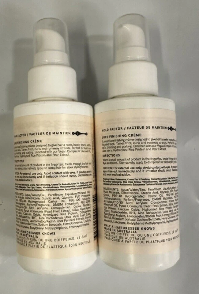 2 x NAK HAIR AUSTRALIA - CREMA DE ACABADO DE LUJO 3,52 fl oz Foto 2 de 2