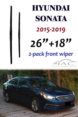 For Hyundai Sonata 2015-2019 26''+18'' Front Windshield Three-Section Wiper Blade