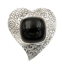 Natural Black Onyx - Brazil 925 Solid Sterling Silver Ring Sz 6.5