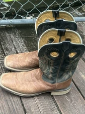 Tony Lama Creedance Elephant Print  Boot Brown/Black  7971 Mens 13 NEEDS REPAIR