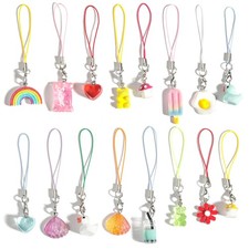 LIRUNQIN Cute Aesthetic Phone Charms Set: Kawaii, Y2K Preppy Keychain Str...