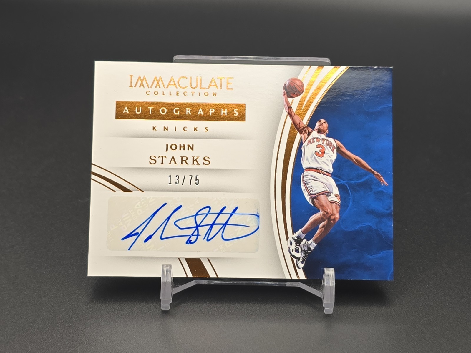 2015-16 Panini Immaculate Collection Autographs John Starks #34 Bronze /75 (AU)