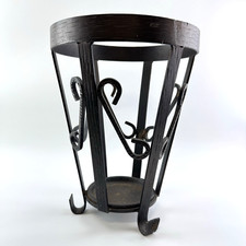 Vintage Schirmständer Metall 41 cm | Schmiedeeisen Schwarz | Regenschirmständer