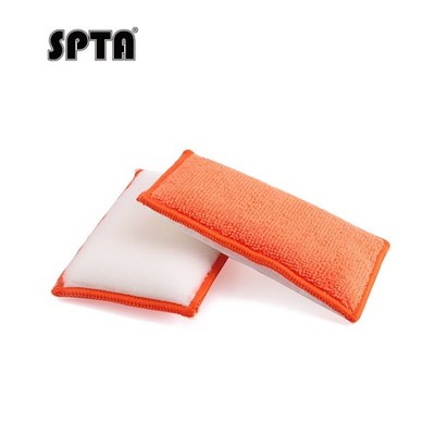 SPTA 1 Stück Innenraum Pad Mikrofaser Autoschwamm porentiefe Reinigung 13x8cm