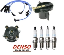 For Toyota Truck 4Runner 2.4L 22RE Tune-Up Kit Wires+Cap+Rotor+DENSO Spark Plugs